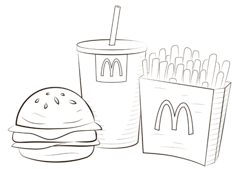 Dibujo de Comida Mcdonald para Colorear