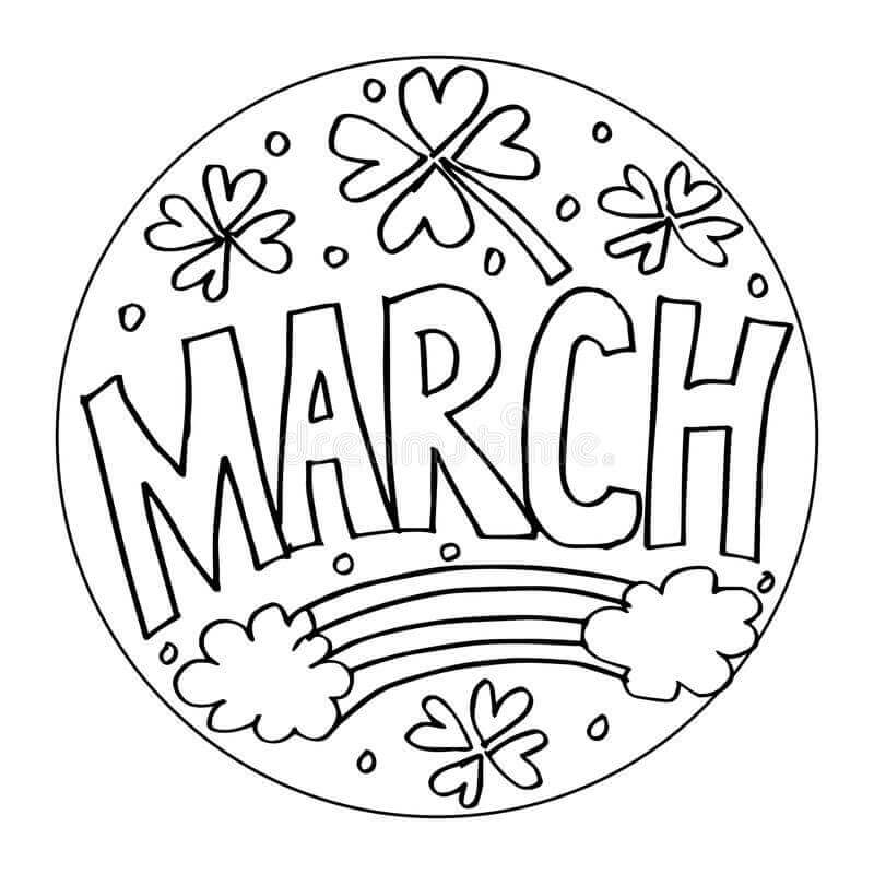 Dibujo de 3 de Marzo para Colorear