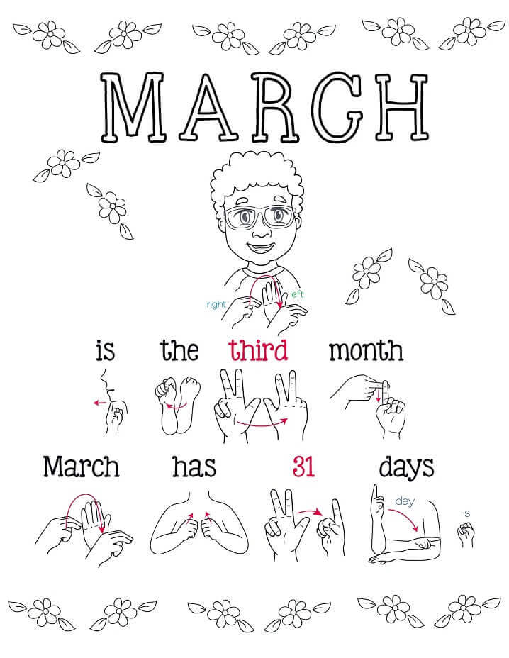 Dibujo de 6 de Marzo para Colorear