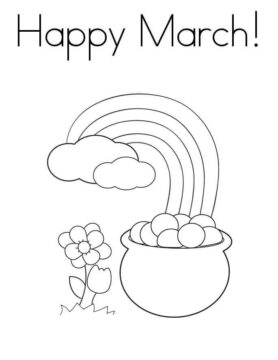 Dibujo de Feliz 1 de Marzo para Colorear