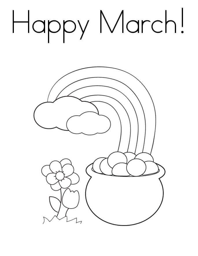Dibujo de Feliz 1 de Marzo para Colorear