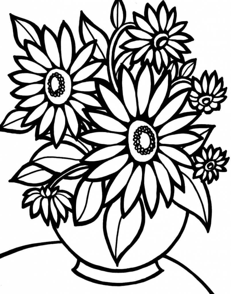 Dibujo de Florero Hermoso para Colorear