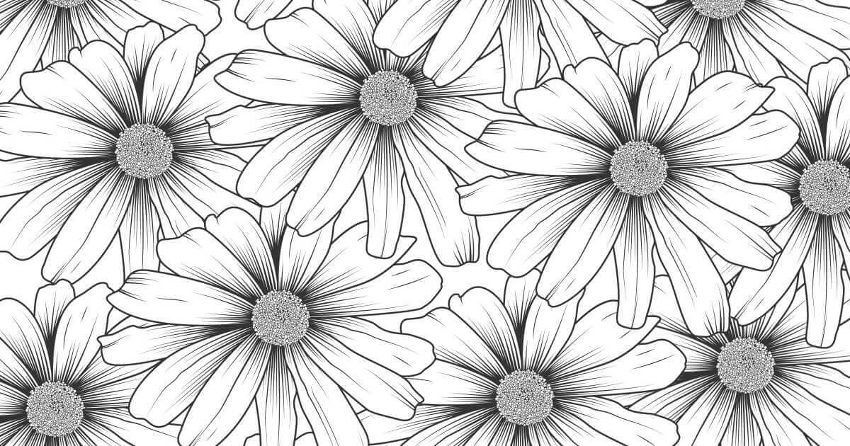 Dibujo de Margarita Imprimible para Colorear