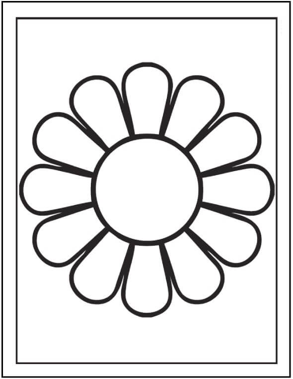 Dibujo de Margarita Normal para Colorear