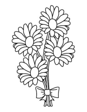 Dibujo de Ramo de Margaritas para Colorear