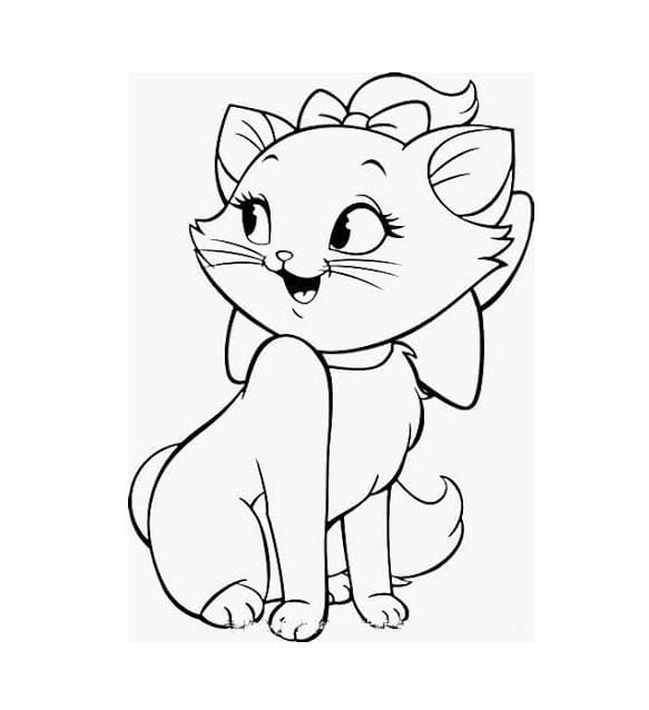Dibujo de Marie Cat para Colorear Gratis para Colorear