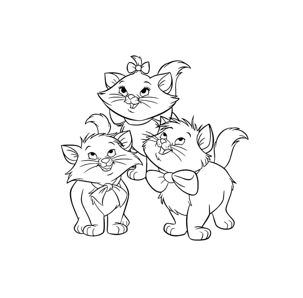 Dibujo de Disney Marie Cat para Colorear