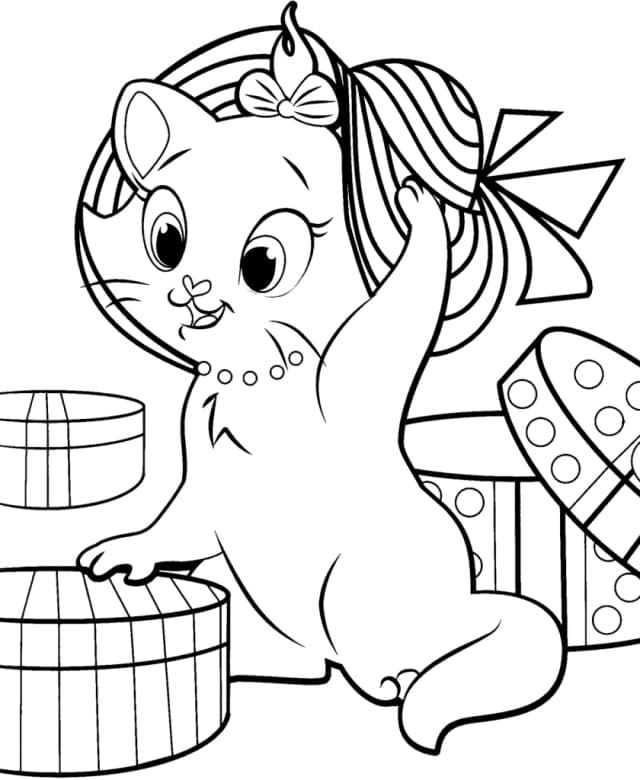 Dibujo de Marie Gato para Colorear