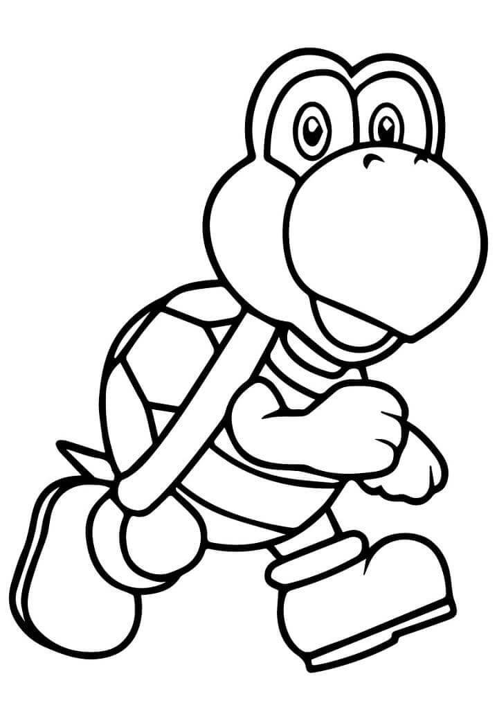 Dibujo de Mario Bros Koopa Troopa para Colorear