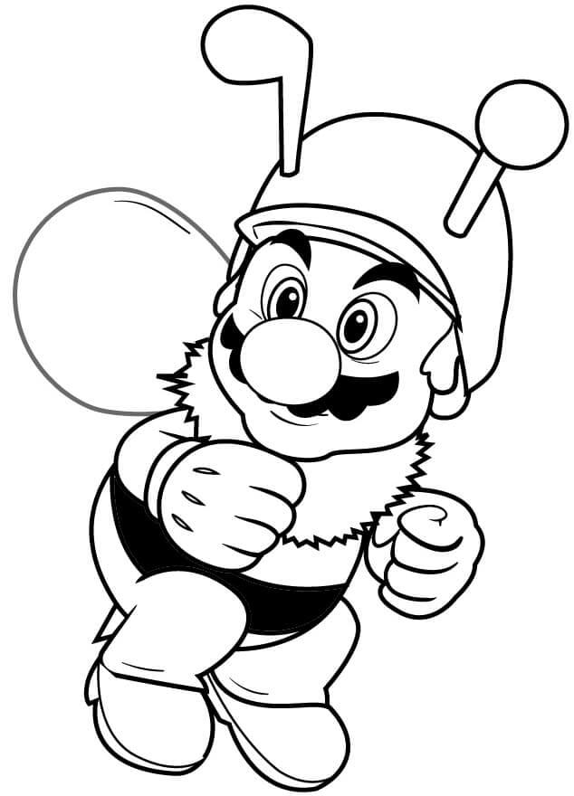 Dibujo de Abeja Mario para Colorear