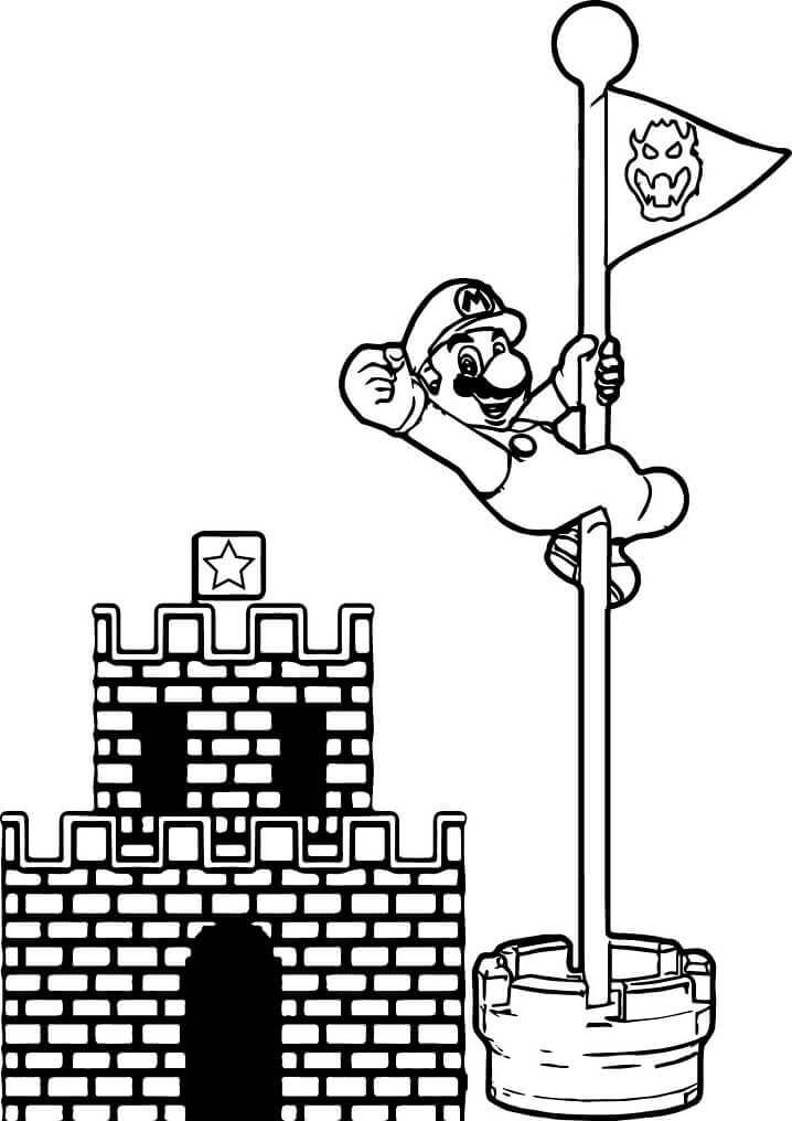Dibujo de Acabado de Mario para Colorear
