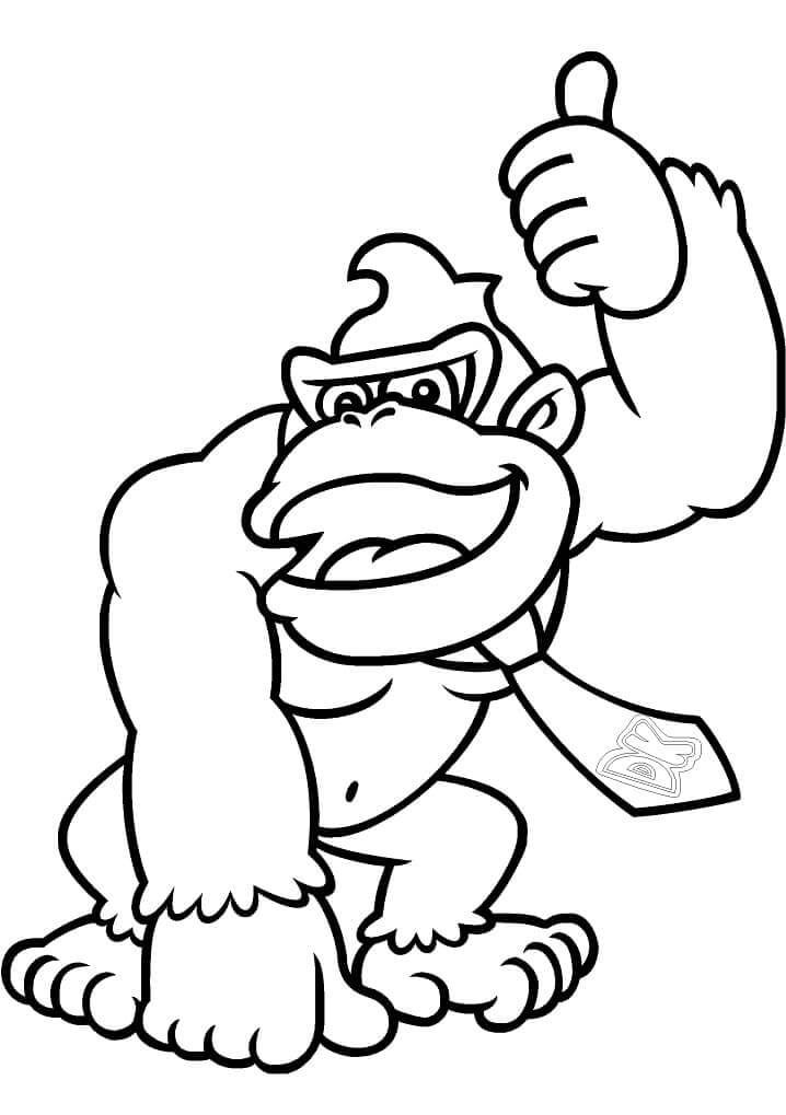 Dibujo de Donkey Kong Country Regresa para Colorear