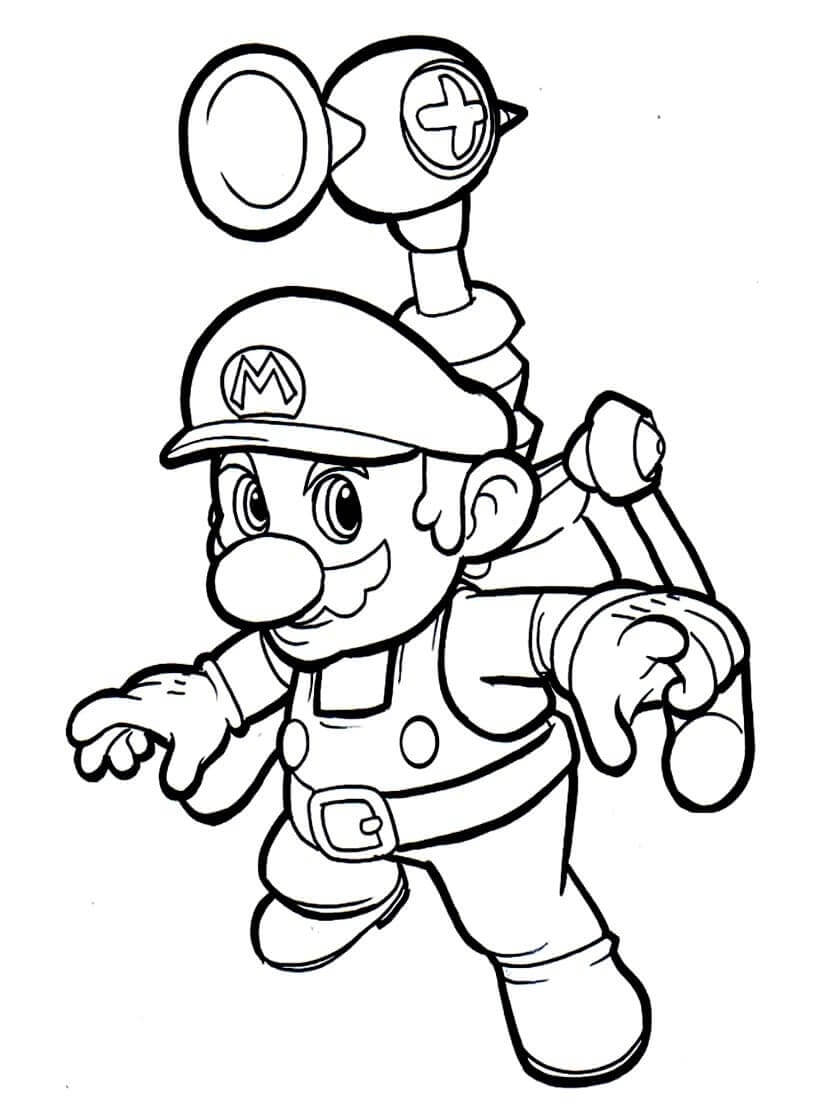 Dibujo de Gran Mario para Colorear
