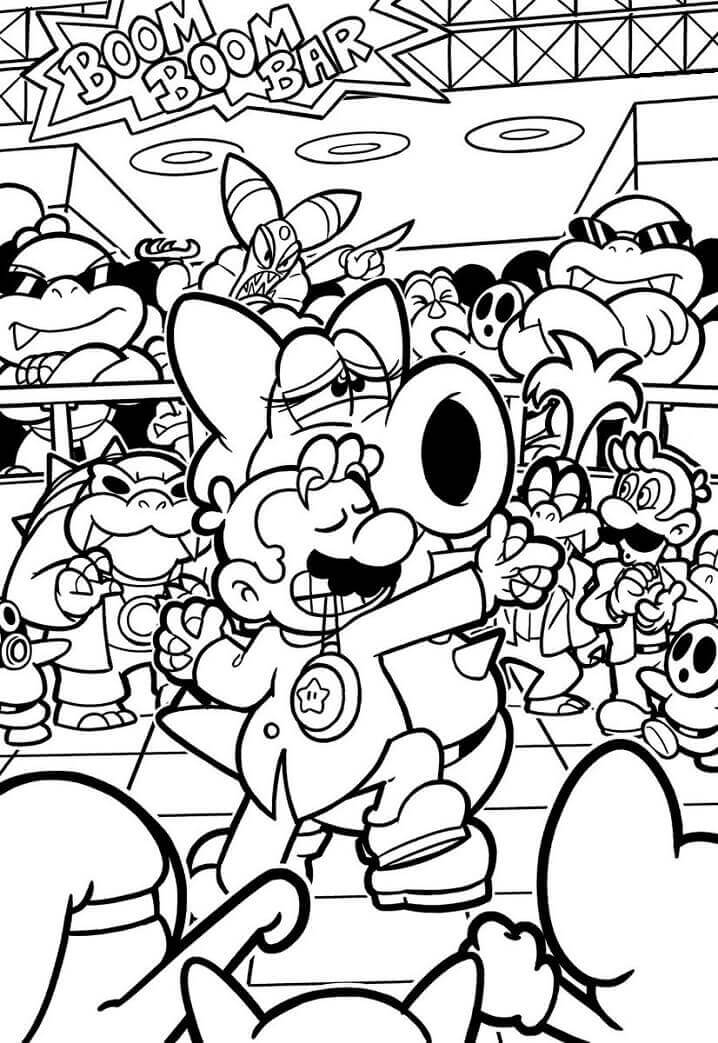 Dibujo de Mario Baile para Colorear