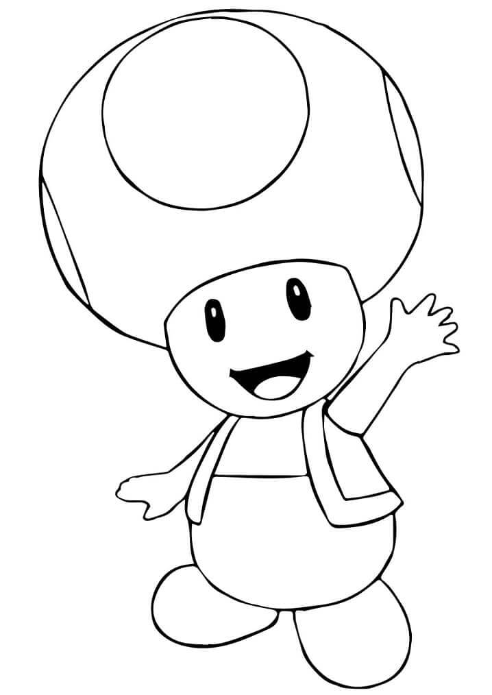 Dibujo de Mario Bros Rana para Colorear