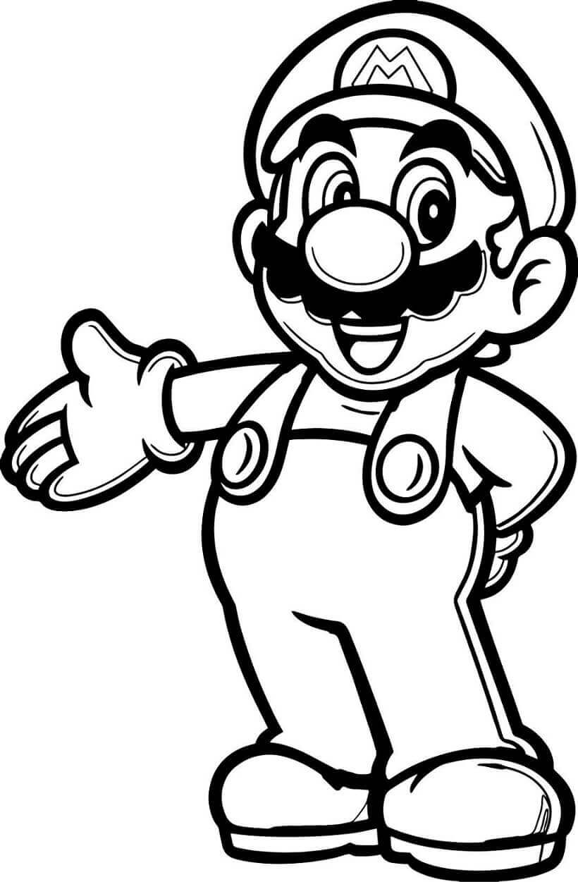 Dibujo de Mario Feliz para Colorear