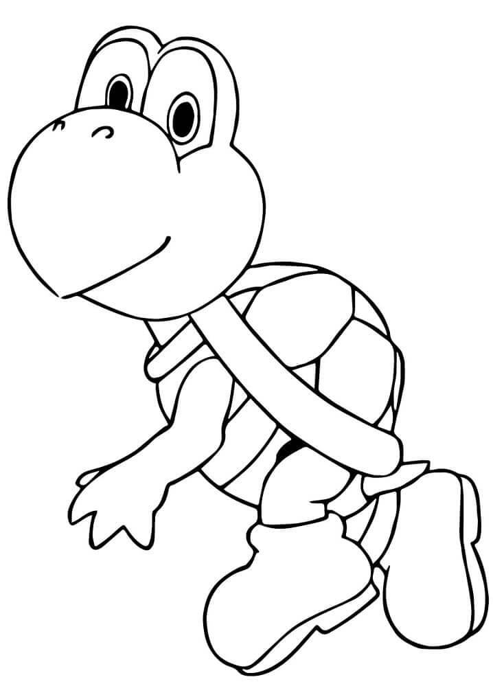 Dibujo de Mario Kart Koopa Troopa para Colorear