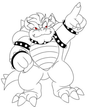 Dibujo de Puntos de Bowser para Colorear