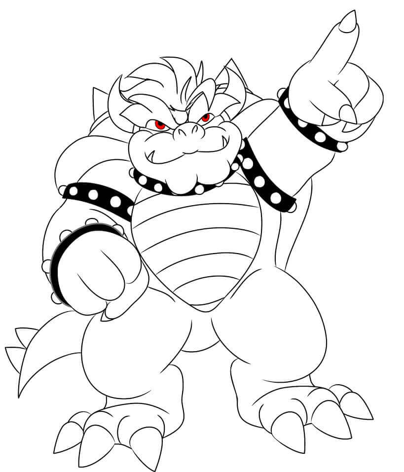 Dibujo de Puntos de Bowser para Colorear