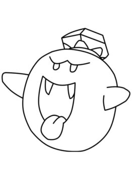 Dibujo de Rey Boo de Mario para Colorear