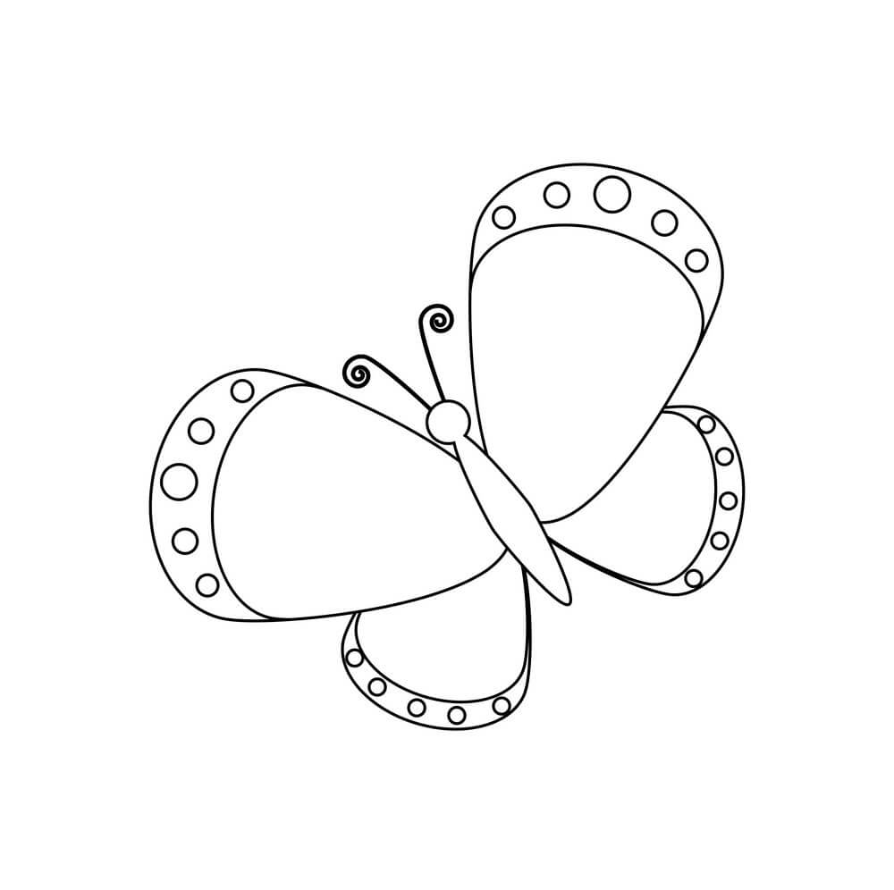 Dibujo de Buena Mariposa para Colorear