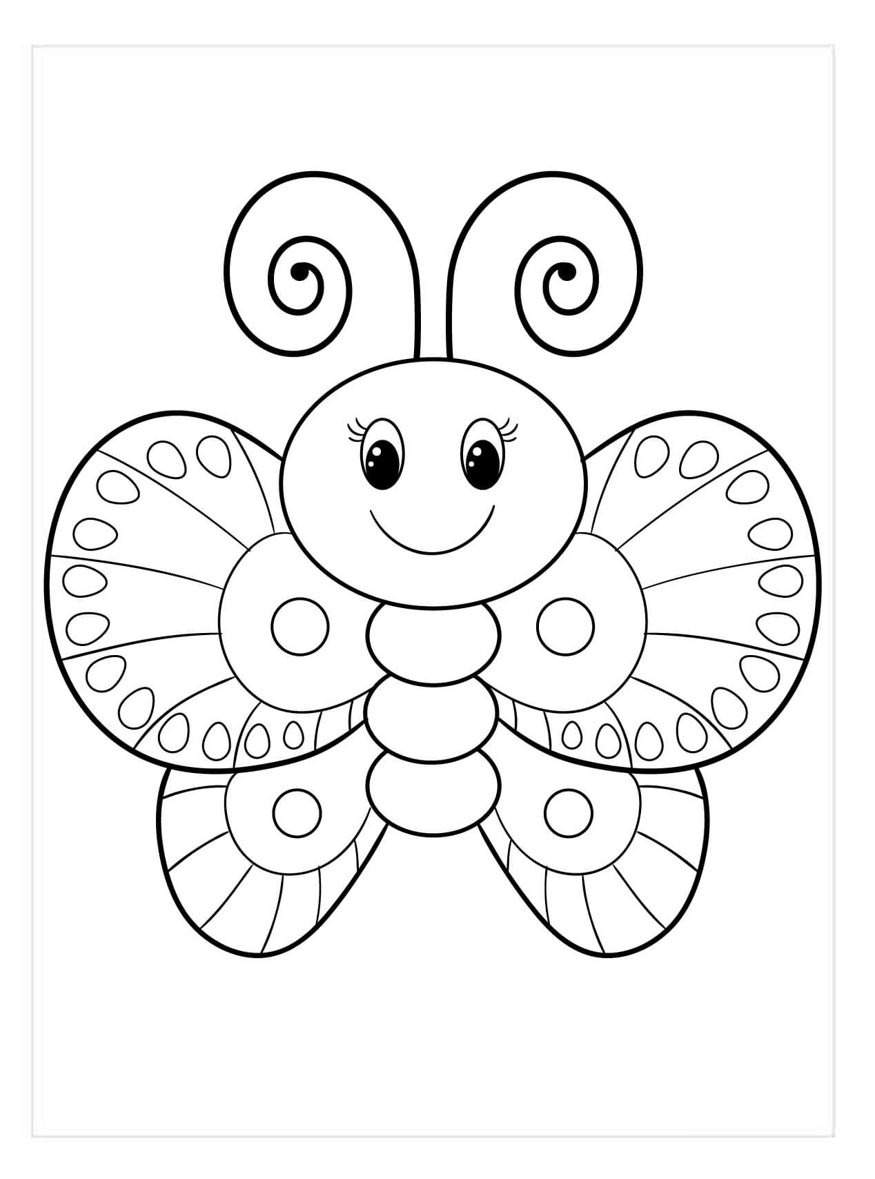 Dibujo de Mariposa Impresionante para Colorear
