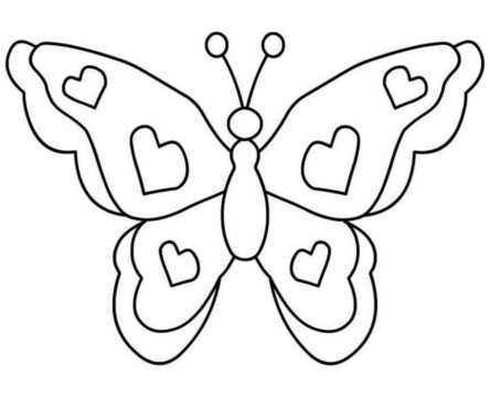 Dibujo de Mariposa Normal para Colorear