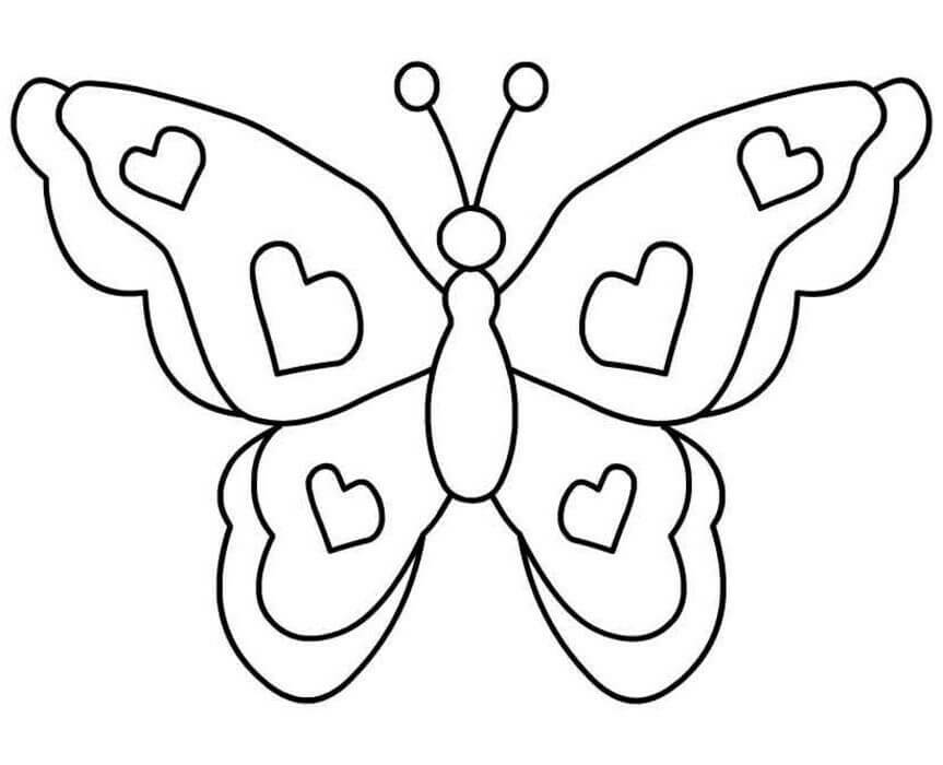 Dibujo de Mariposa Normal para Colorear