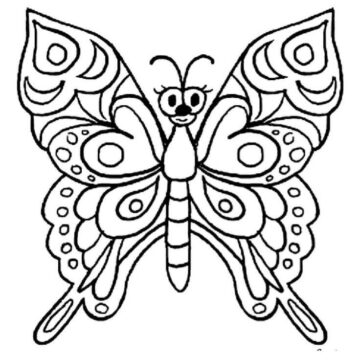 Dibujo de Mariposa Perfecta para Colorear