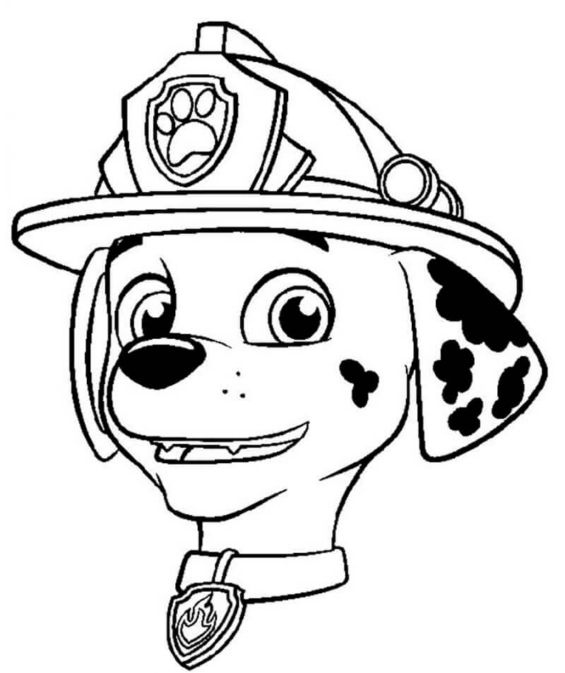Dibujo de Marshall Cabeza para Colorear