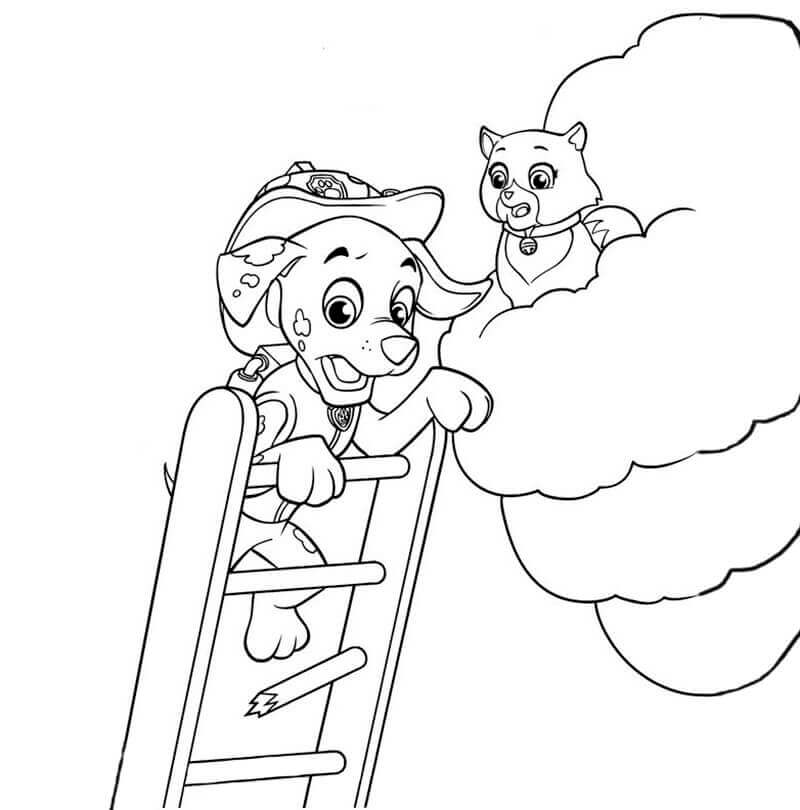 Dibujo de Marshall Escaleras para Colorear