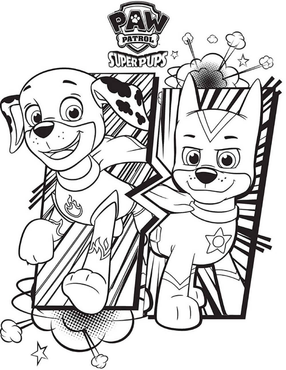 Dibujo de Marshall Patrulla Canina 1 para Colorear