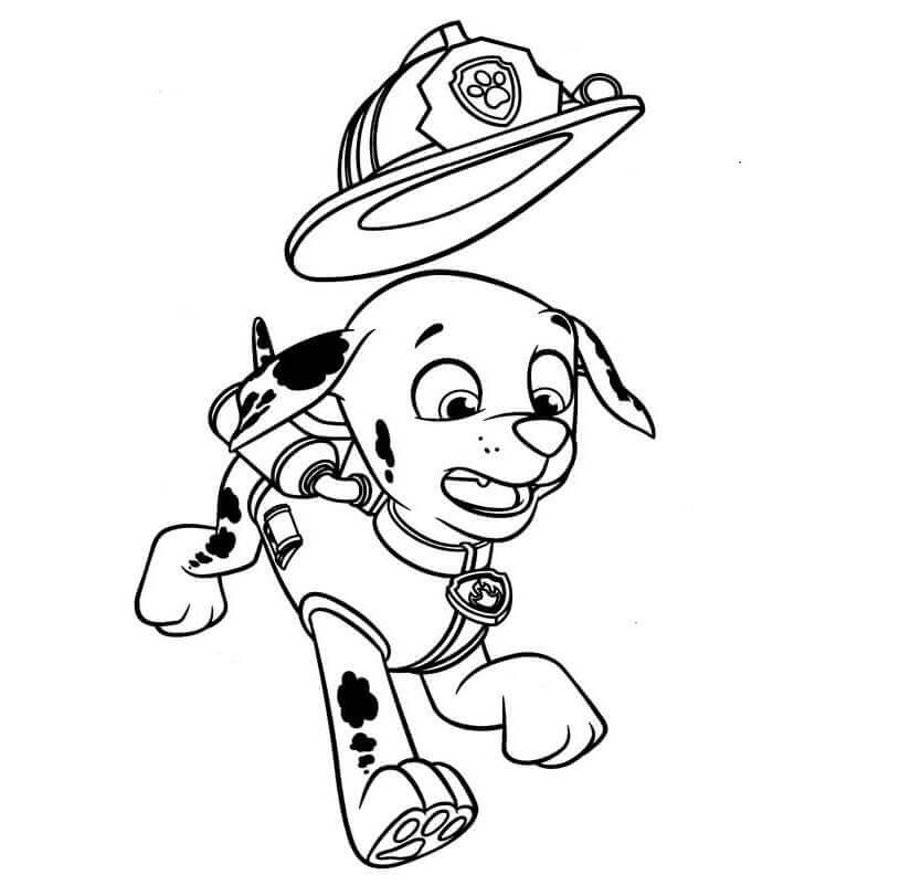 Dibujo de Marshall Patrulla Canina 4 para Colorear