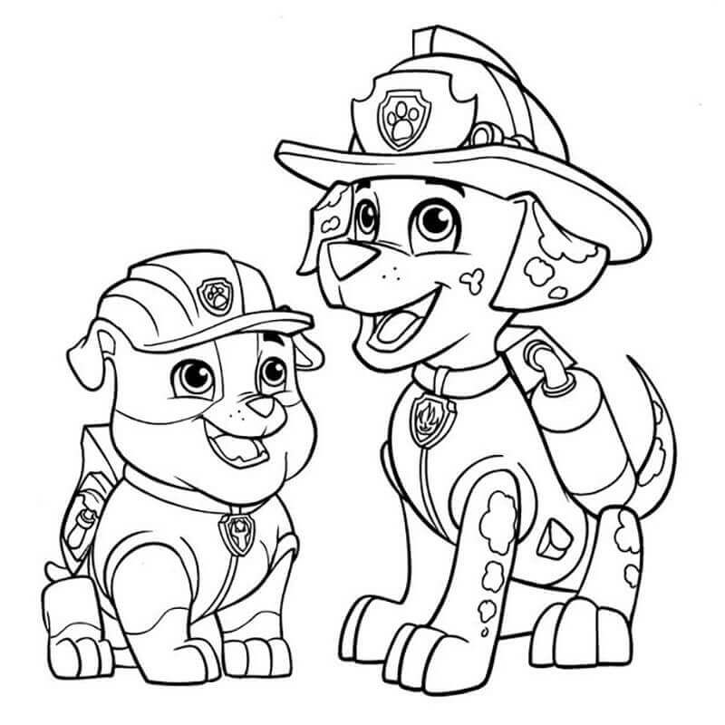 Dibujo de Marshall Patrulla Canina 5 para Colorear