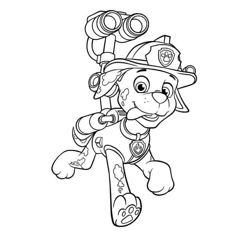 Dibujo de Marshall Paw Patrol Divertido para Colorear