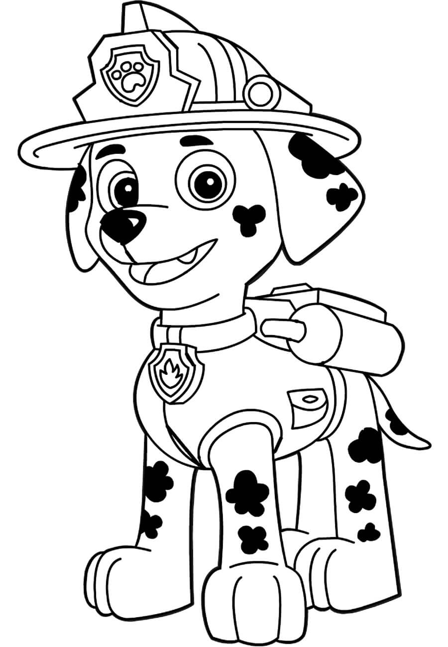 Dibujo de Marshall Riendo para Colorear