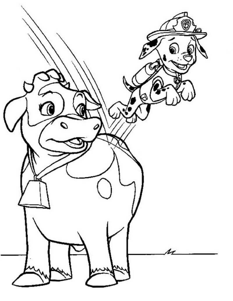 Dibujo de Marshall y Bettina para Colorear