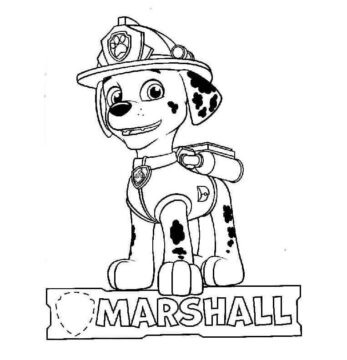Dibujo de Patrulla Canina Marshall para Colorear