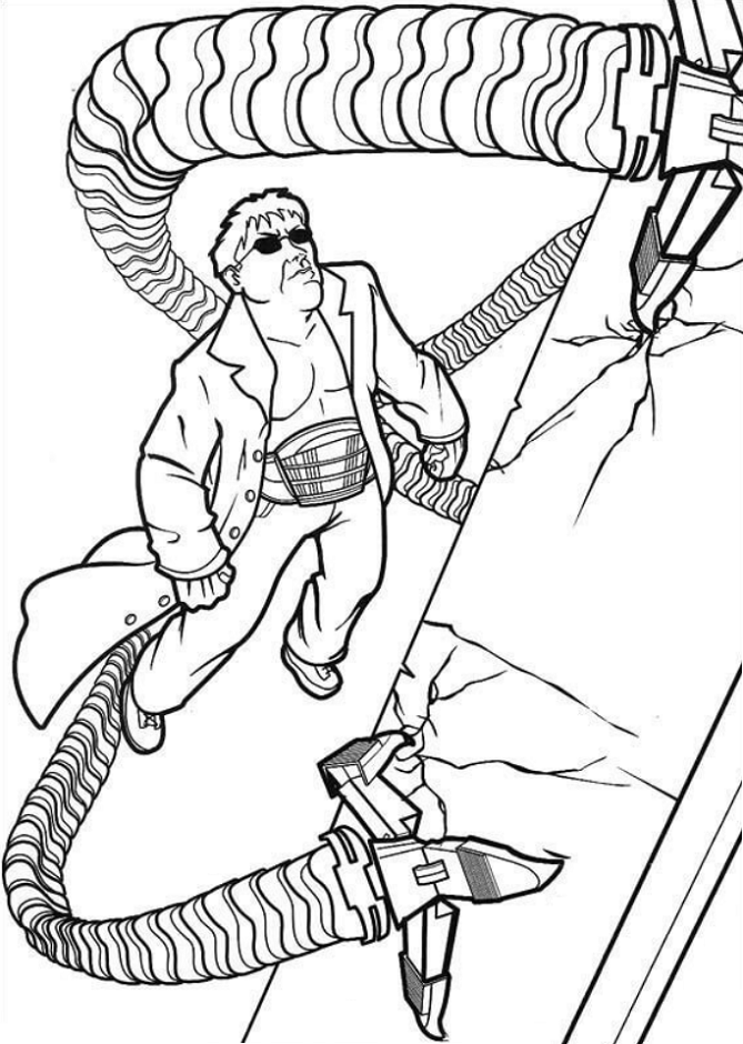 Dibujo de Dr Pulpo Escalada para Colorear