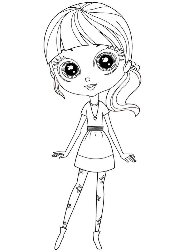 Dibujo de Blythe Baxter para Colorear