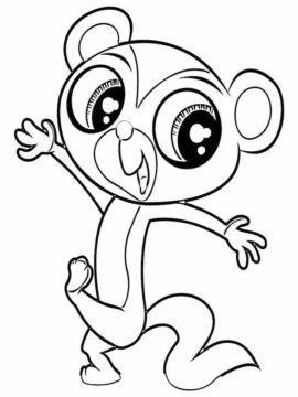 Dibujo de Tienda de Mascotas Sunil Nevla Littlest para Colorear