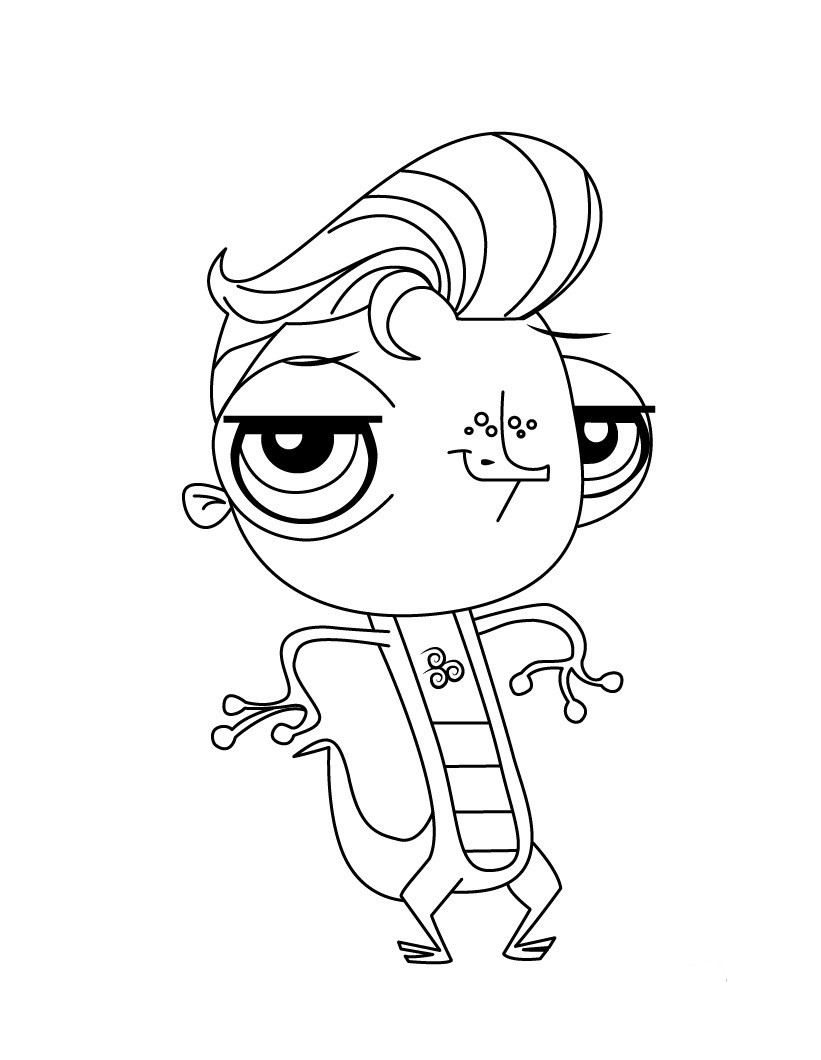 Dibujo de Vinnie Terrio Mas pequeña Tienda de Mascotas para Colorear