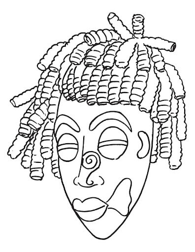 Dibujo de Gran máscara para Colorear