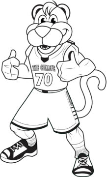 Dibujo de Mascota Feliz para Colorear