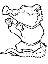 Dibujo de Mascota de Cocodrilo para Colorear
