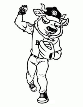Dibujo de Mascota de Mlb para Colorear