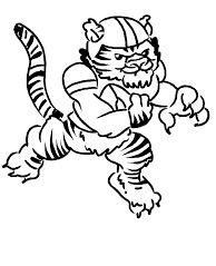 Dibujo de Mascota del Tigre para Colorear