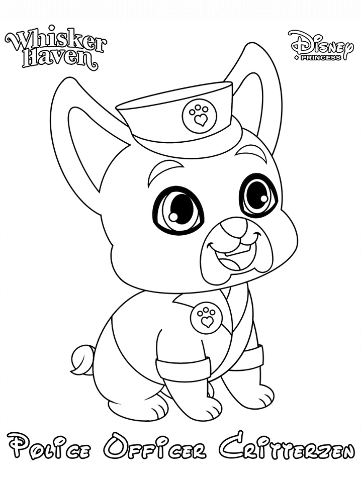 Dibujo de Oficial de policía Critterzen para Colorear
