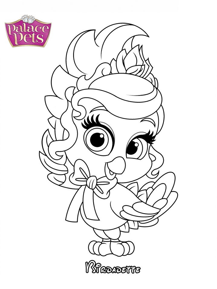 Dibujo de Palace Pets Birdadette para Colorear