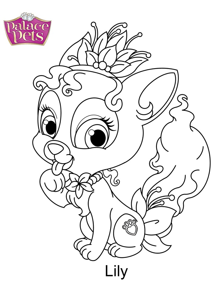Dibujo de Palace Pets Lily para Colorear